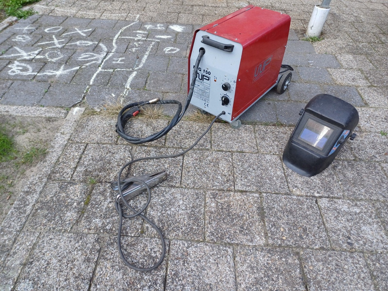 weldpartner mig 150 lasapparaat met laskap, Ophalen, Gebruikt, 150 tot 250 ampère, Co2