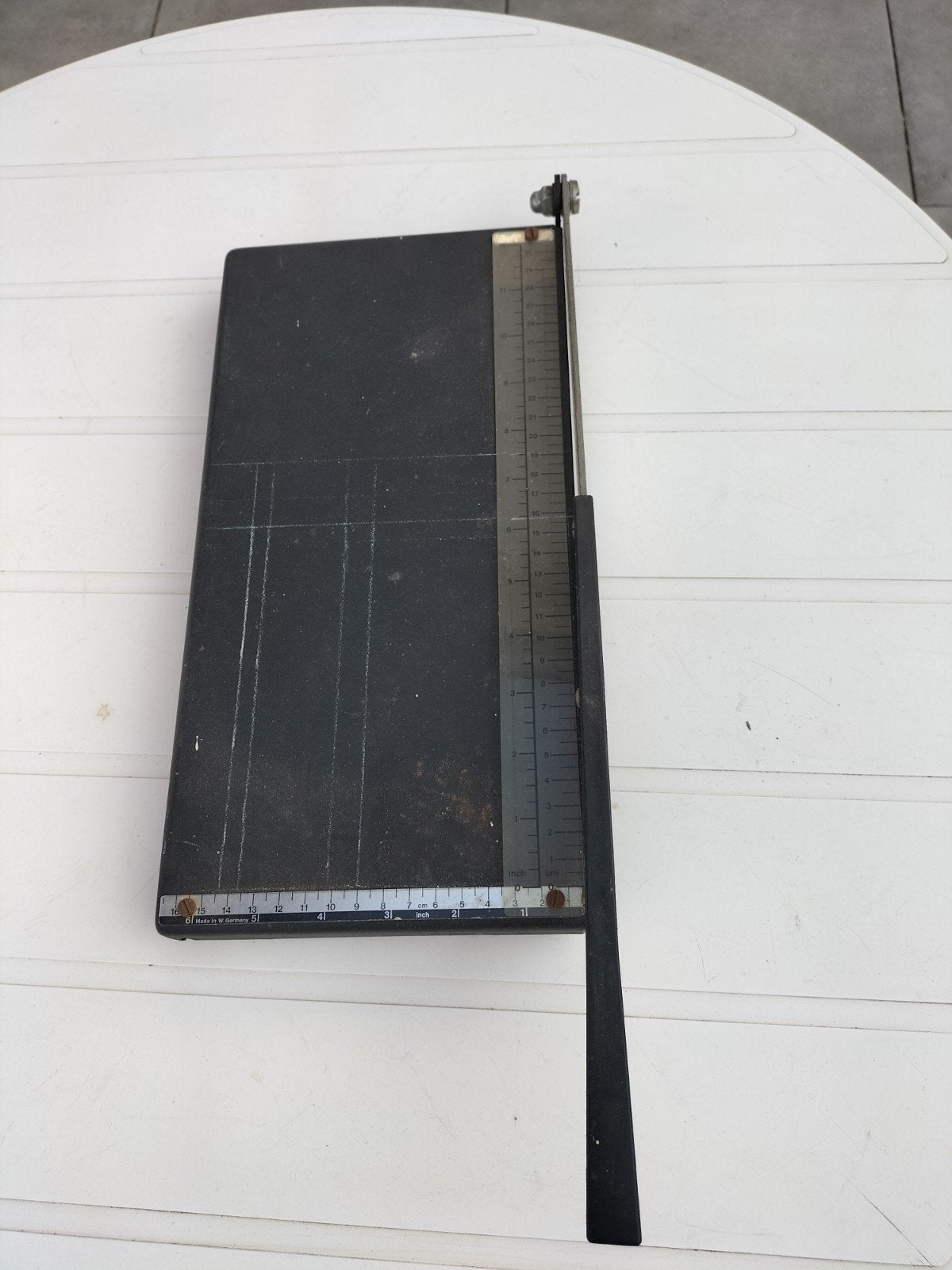 Papiersnijder / Snijmachine voor papier en karton, Gebruikt, Overige thema's, Gereedschap of Toebehoren, Metaal