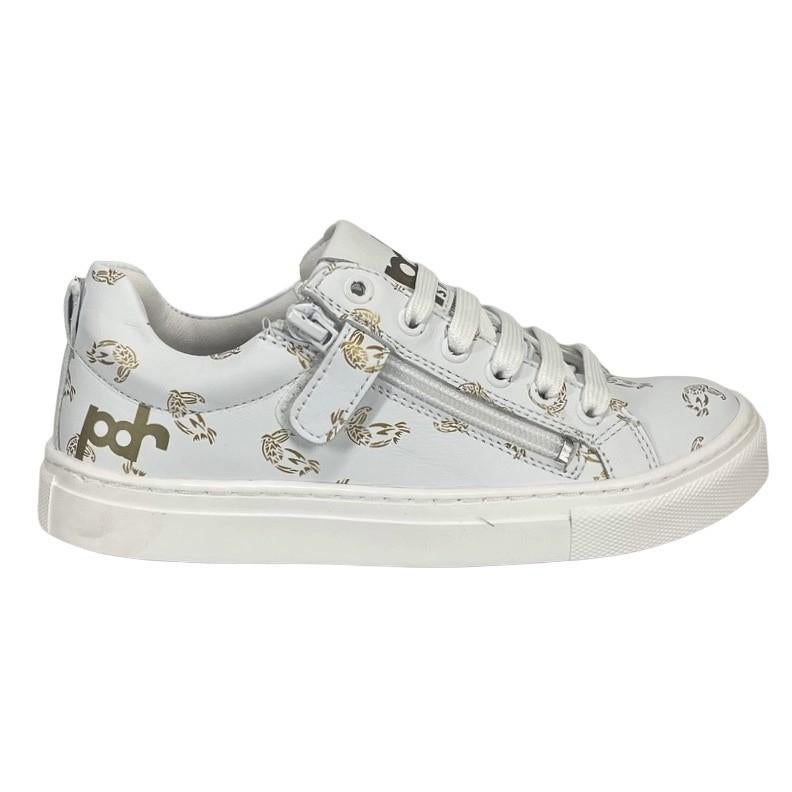 PIEDRO maat 35 lerensneaker/rits wit/goud - gratis verzenden, PIEDRO, Schoenen, Nieuw, Tielweg 3 Gouda