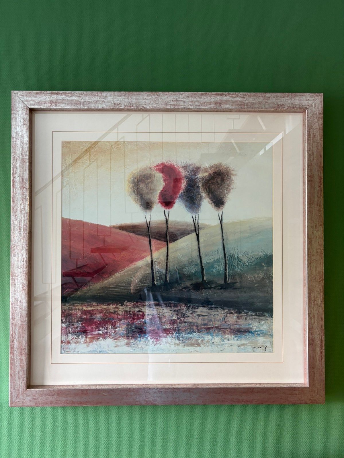 Abstract schilderij gesigneerd, Ophalen of Verzenden