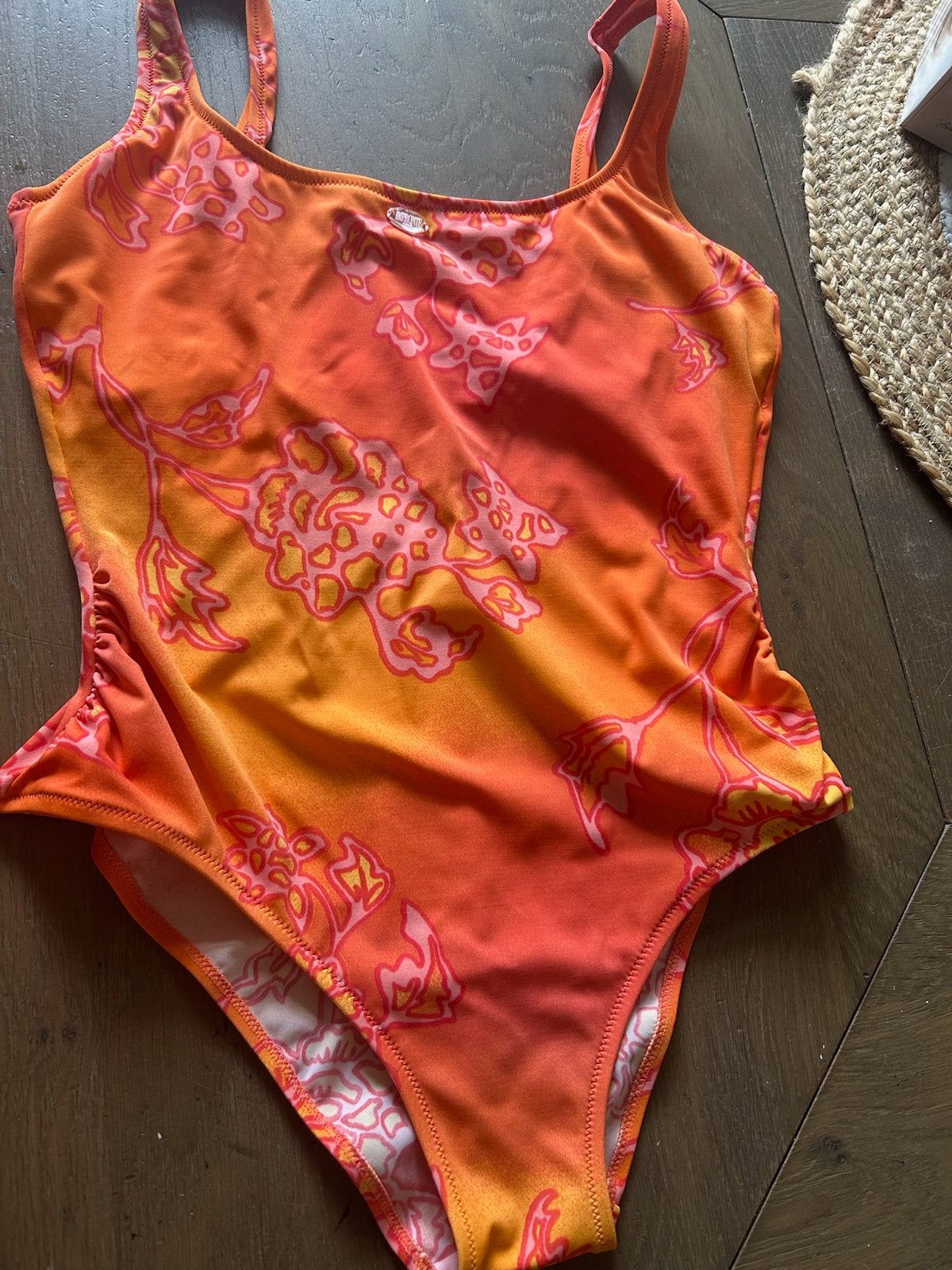 Impronte Parente Badpak Oranje/Roze Bloemenprint, Ophalen of Verzenden, Zo goed als nieuw, Oranje, Badpak