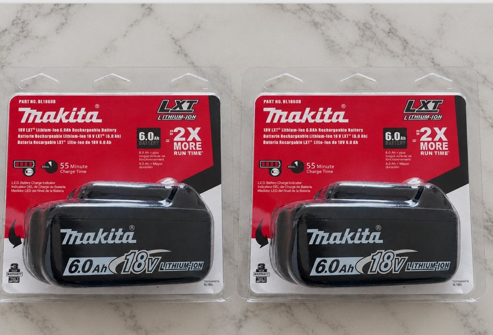 2x Makita 18V LXT 6.0Ah, Doe-het-zelf en Verbouw, Ophalen of Verzenden, Nieuw