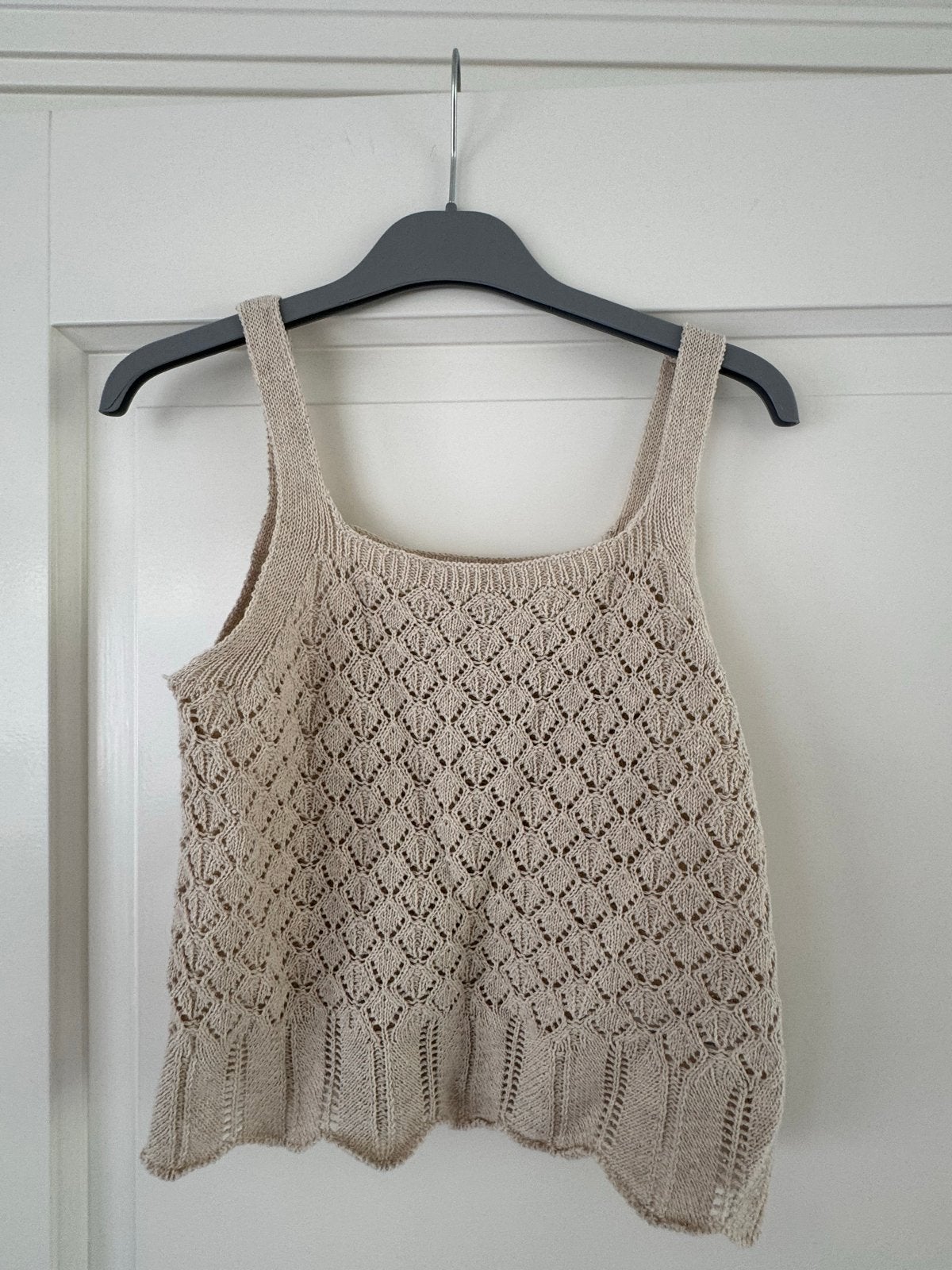 Gehaakt topje, Beige, Ophalen of Verzenden, Zo goed als nieuw, Maat 36 (S)