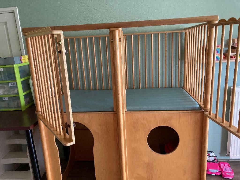 babybox/dubbele box/hoge box, Kinderen en Baby's, Boxen, Gebruikt, Rechthoekig, Boxkleed, Ophalen