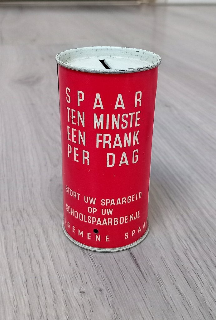 A.S.L.K vintage spaarpot, Verzenden, Metaal of Blik, Overige thema's
