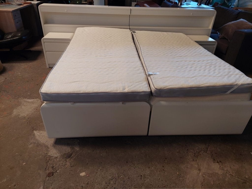 Tweepersoonsbed, Ophalen, Wit, Tweepersoons, 180 cm