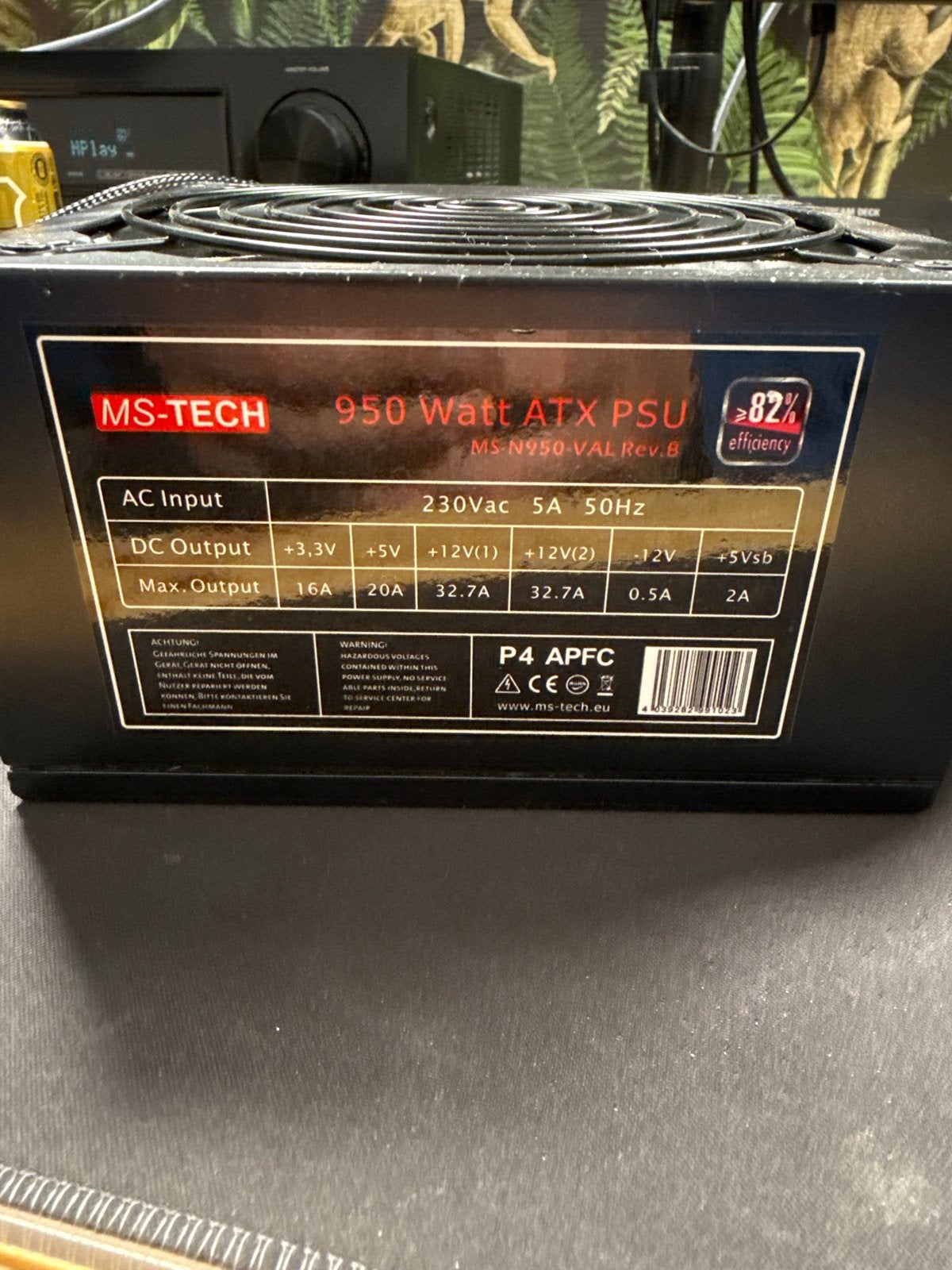 MS-TECH 950 Watt ATX PSU Voeding, Ophalen of Verzenden, Gebruikt