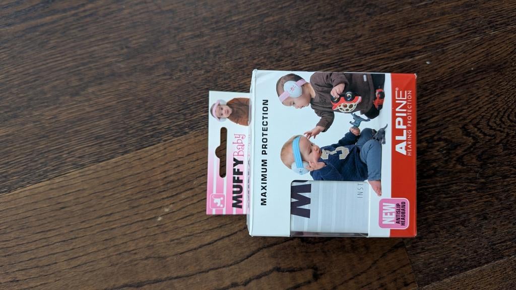 Alpine Muffy Baby Gehoorbescherming - Roze & Grijs, Kinderen en Baby's, Kinderspulletjes, Ophalen of Verzenden, Nieuw