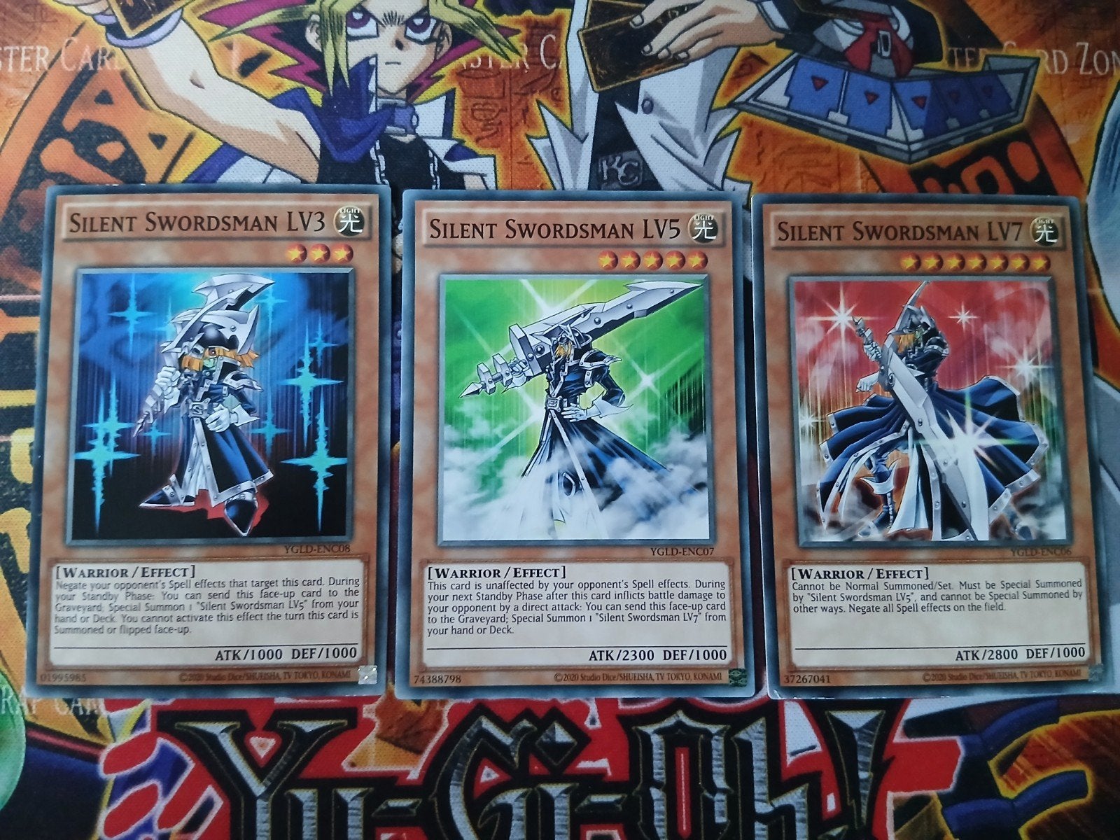 Silent Swordsman LV3 LV5 LV7 Set - YGLD - Yu-Gi-Oh, Ophalen, Zo goed als nieuw, Meerdere kaarten