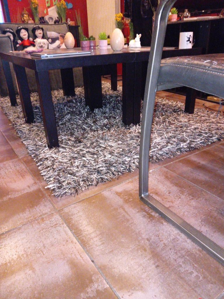 Vloerkleed/tapijt zwart wit, Ophalen, Gebruikt, 100 tot 150 cm, 150 tot 200 cm