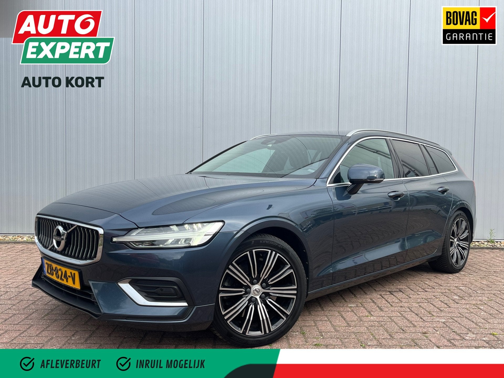 Volvo V60 2.0 T5 Inscription | Elektr. trekhaak | Lederen be, Auto's, Volvo, 15 km/l, 4 cilinders, Blauw, 93 €/maand