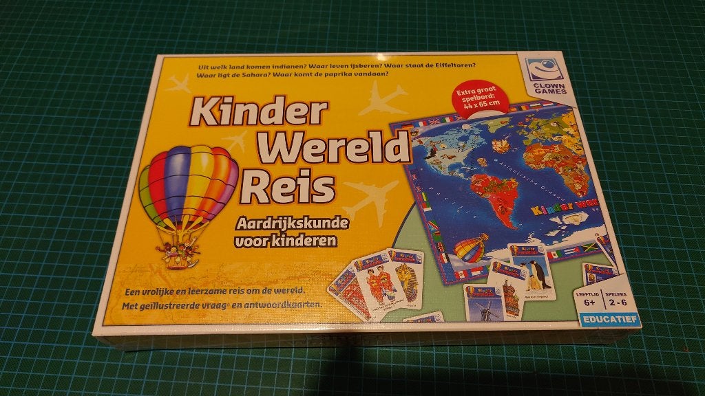 Kinder Wereld Reis - Educatief bordspel voor kinderen, Clown Games, Nieuw, Ophalen of Verzenden, Drie of vier spelers