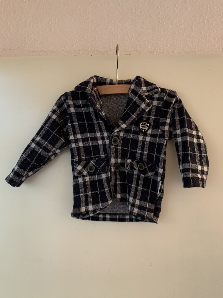 Blauw/witte vestje van Modymyx. Maat 74, Kinderen en Baby's, Babykleding | Maat 74, Modymyx, Truitje of Vestje, Ophalen of Verzenden