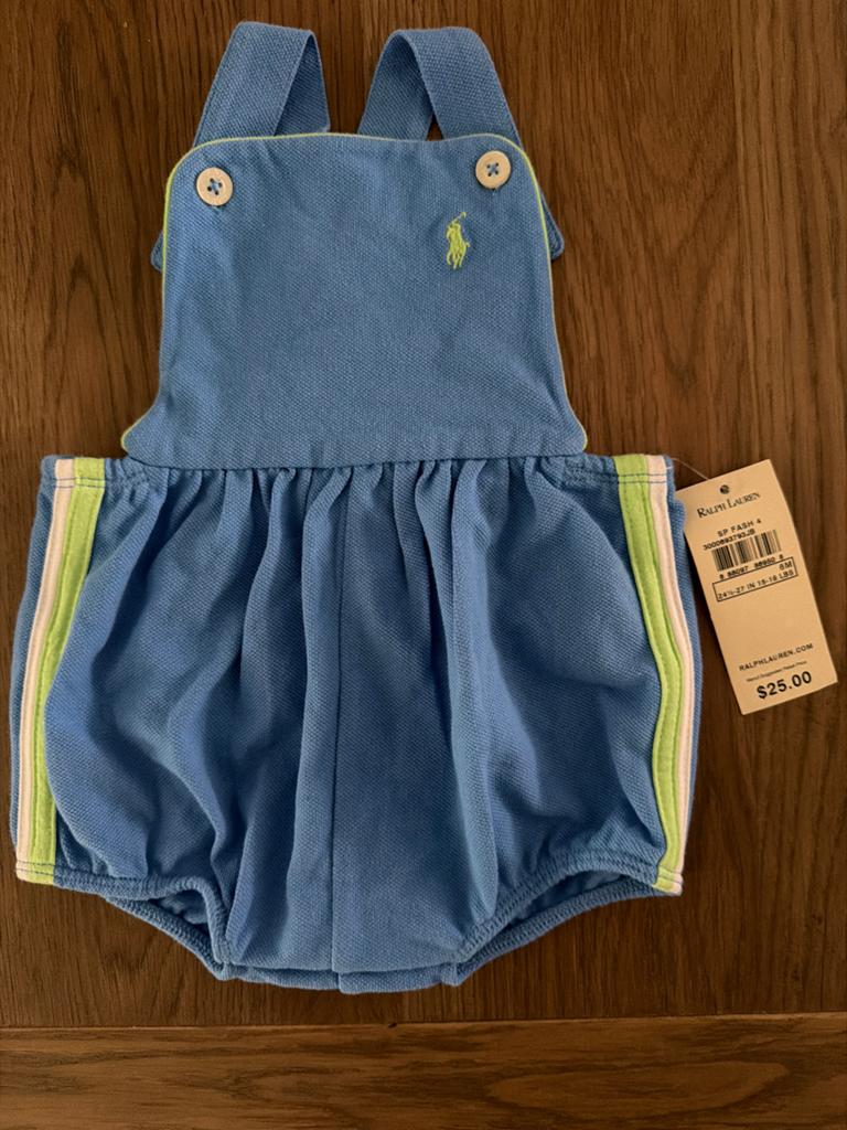 Ralph Lauren Baby Overgooier / Speelpakje Blauw - Maat 68 (6, Ophalen of Verzenden, Nieuw, Ralph Lauren, Jongetje of Meisje