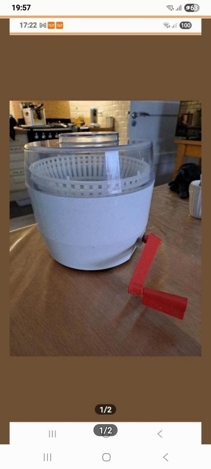 Aardappelschrapmachine/slacentrifuge in 1, Ophalen of Verzenden, Gebruikt