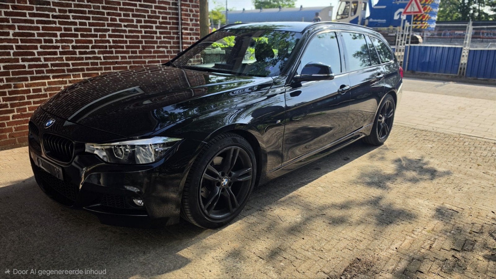 BMW 318i Tourer M-line, Auto's, BMW, Particulier, 3-Serie, Benzine, Stationwagon, Automaat, Zwart, Zwart, Leder, Dealer onderhouden