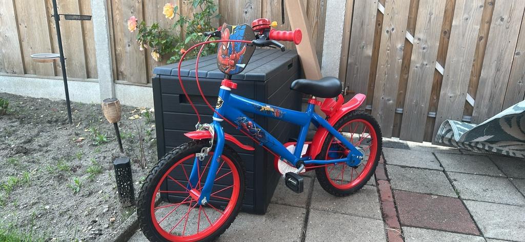 16 inch Spiderman fiets ( jongens / meisjes ), Velgrem, 16 inch, Ophalen, Overige merken
