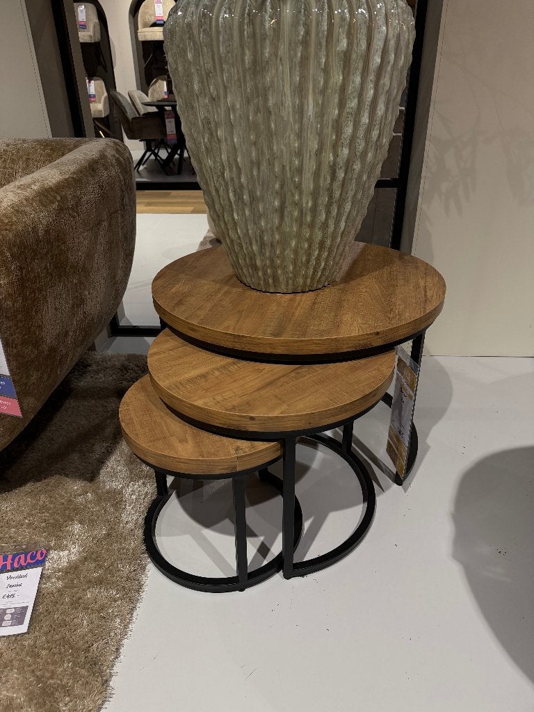 Salontafel set Lisa, Huis en Inrichting, Ophalen, 50 – 75, 50 tot 100 cm, Rond