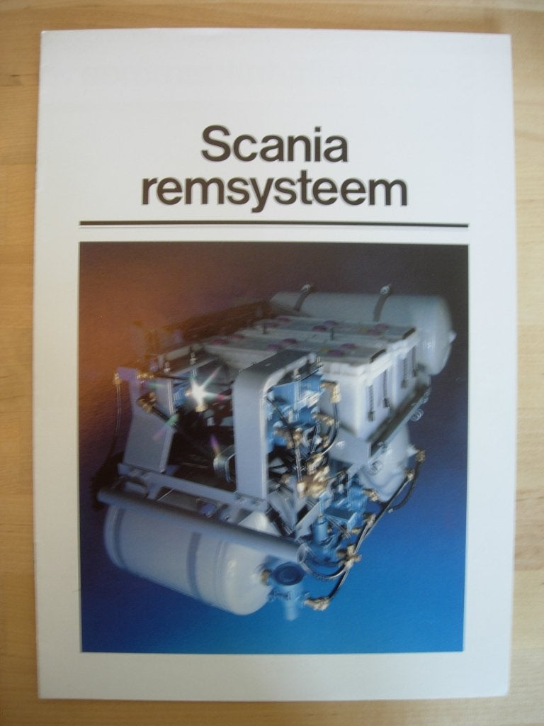 Scania Remsysteem Brochure 1987 – 142 112 92 82, Ophalen of Verzenden, Zo goed als nieuw, Overige merken, Scania