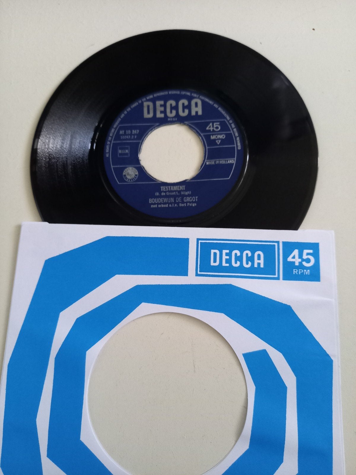 Boudewijn de Groot - Testament / Het Land van Maas en Waal, Gebruikt, Originele persing, 7 inch, Ophalen of Verzenden