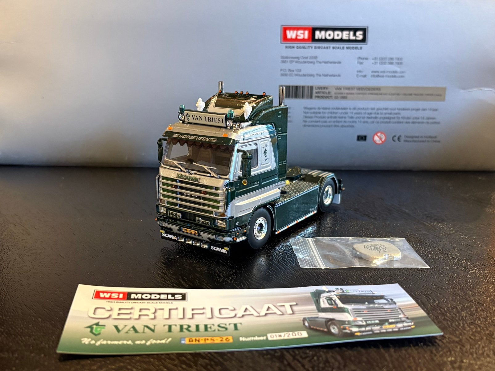 Wsi van Triest Scania 143, Hobby en Vrije tijd, Modelauto's | 1:50, Ophalen of Verzenden, Zo goed als nieuw, Bus of Vrachtwagen