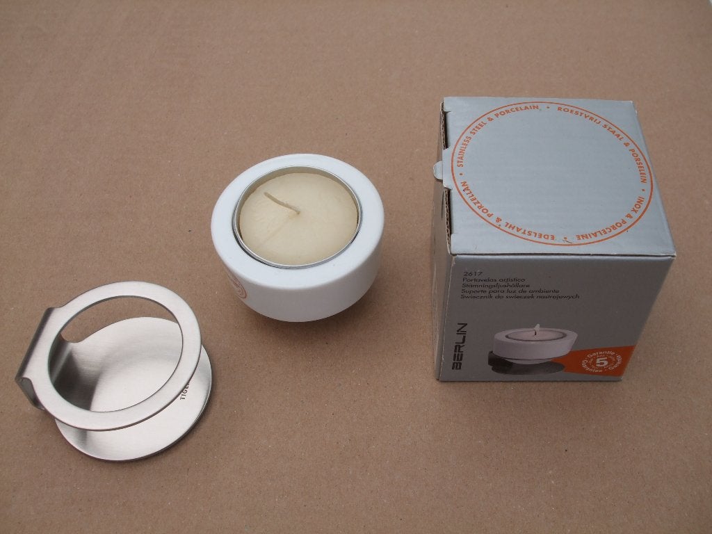 Waxinelichthouder met licht, Ophalen of Verzenden, Nieuw, Overige materialen, Minder dan 25 cm