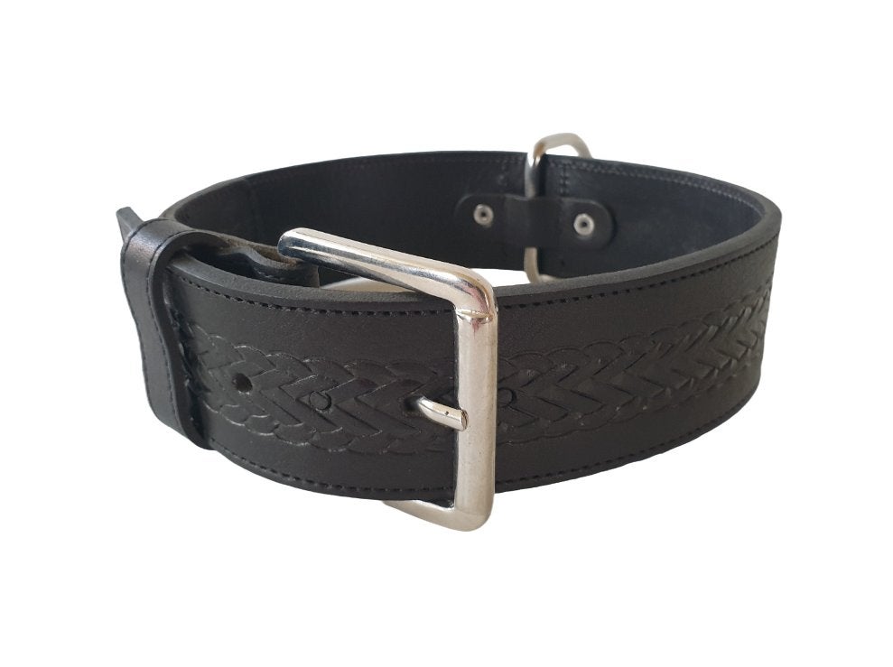 ALOKÉ Print Stipple Halsband Zwart Nekomt 58-65 cm KOOPJE!!!, Dieren en Toebehoren, Ophalen of Verzenden, Handgemaakt, Nieuw
