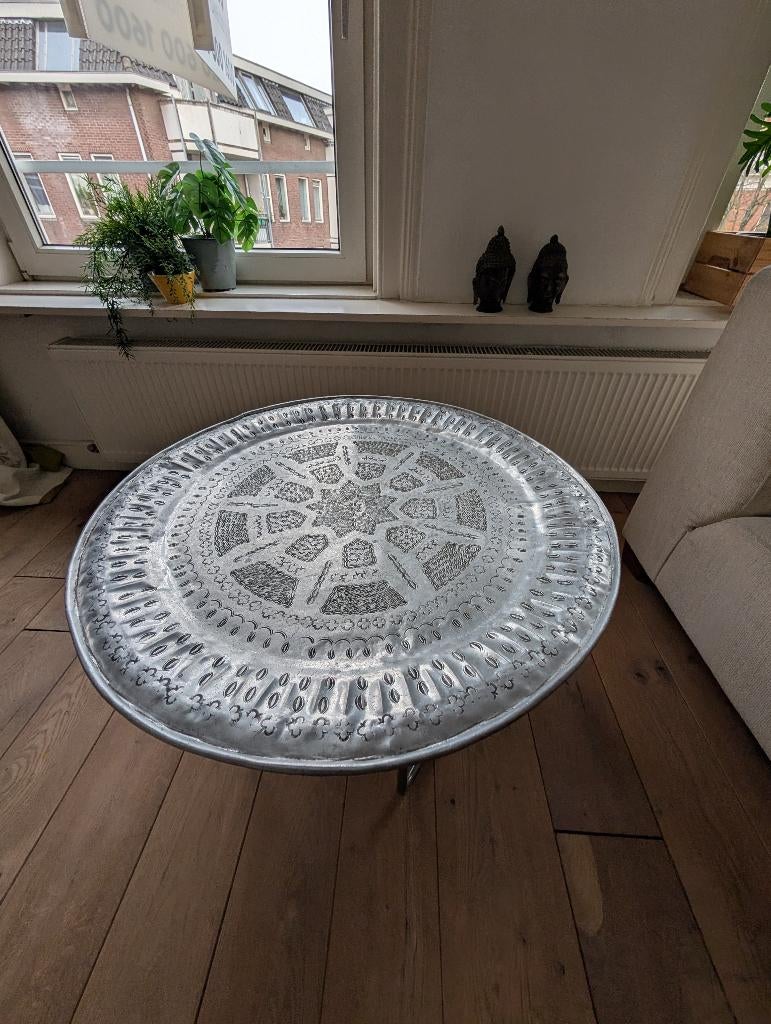 Groot dienblad / kunstwerk, Huis en Inrichting, Woonaccessoires | Dienbladen, Ophalen, Gebruikt, Rond, Overige materialen