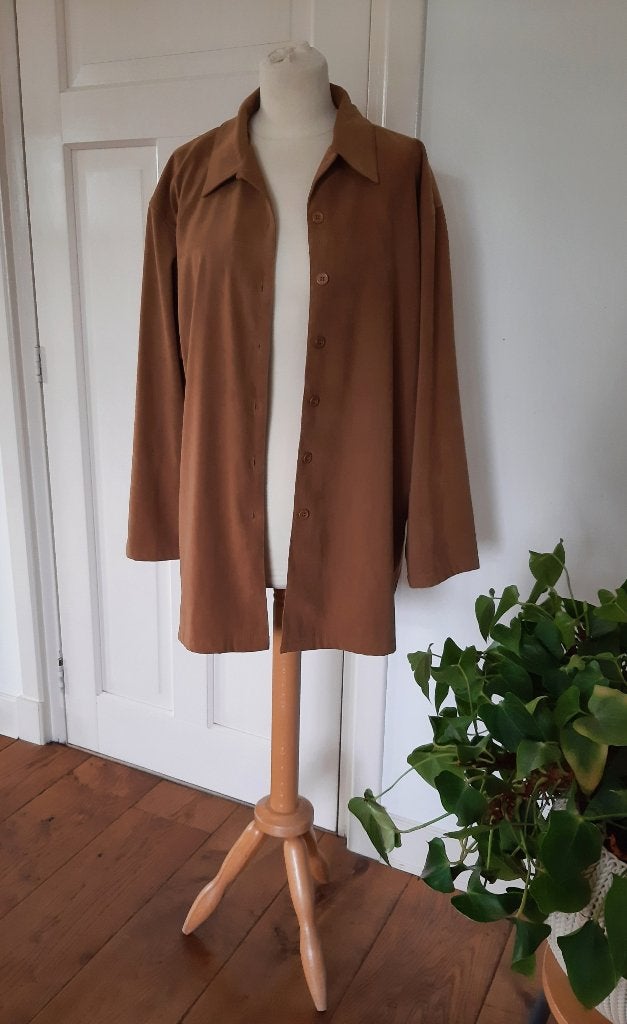 Fijne bloes, blouse, jasbloes, jasblouse met splitjes aan de, Kleding | Dames, Ophalen of Verzenden, Zo goed als nieuw, Maat 42/44 (L)