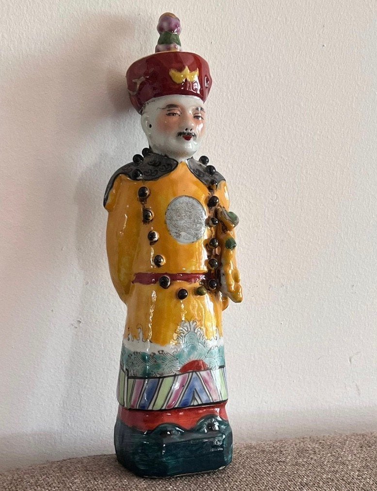 Keramiek beeld Chinese Keizer, Ophalen of Verzenden, Mens