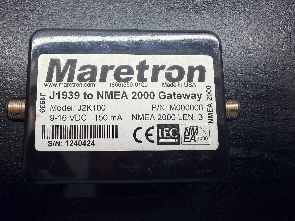 Maretron J1939 naar NMEA 2000 gateway voor data motor mdf, Ophalen, Zo goed als nieuw