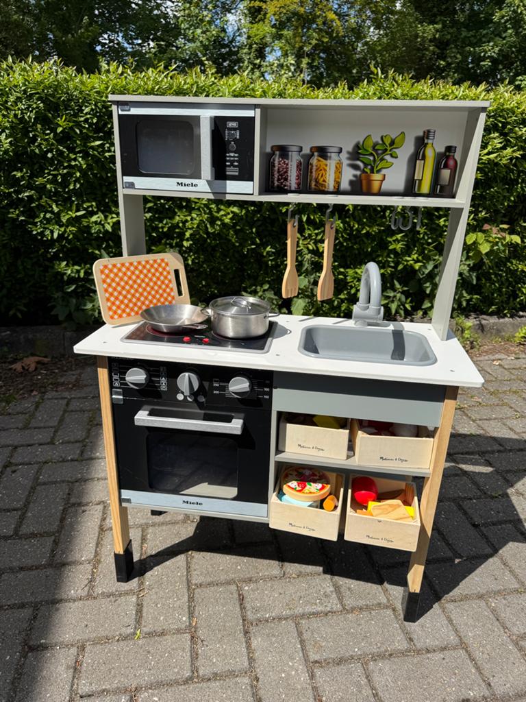 Speelgoedkeuken met accessoires, Ophalen, Gebruikt, Hout, Speelkeuken