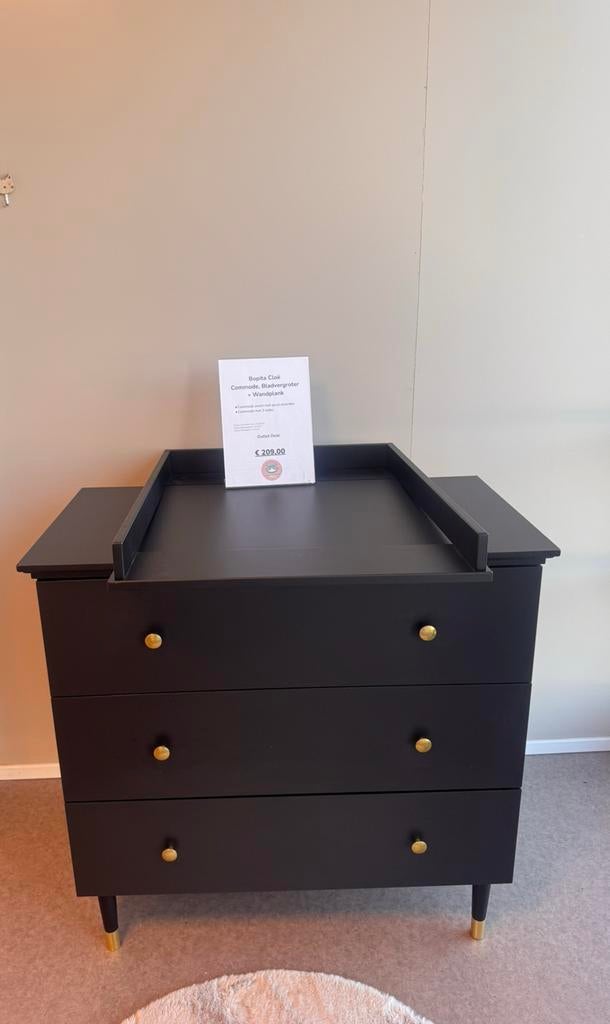 Commode bopita Cloë+bladvergroter+wandrek OUTLET, Ophalen, 50 tot 70 cm, Nieuw, Baby kamer outlet