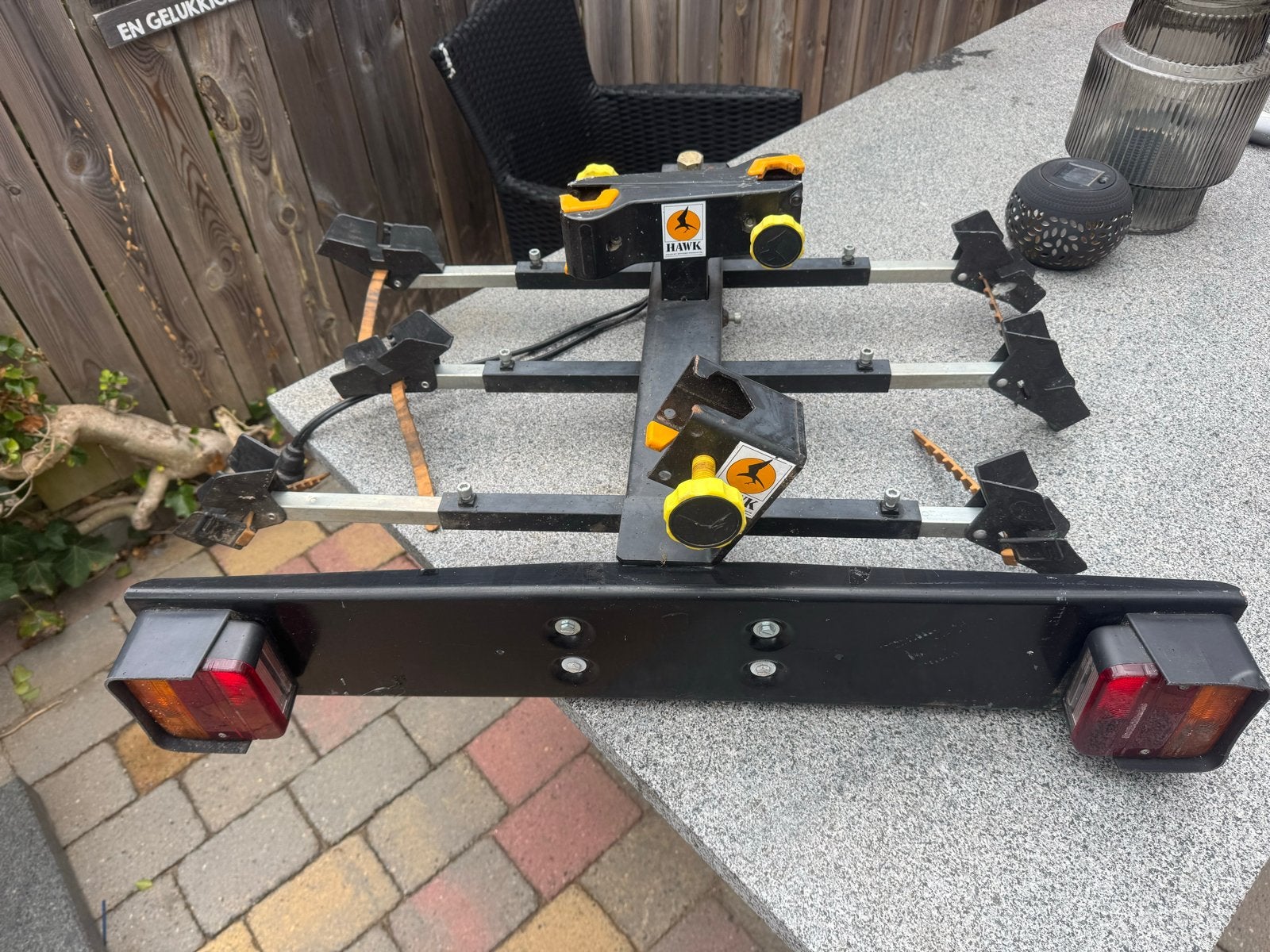 Hawk trekhaak fietsendrager voor  3 fietsen, Ophalen, 3 fietsen of meer, Gebruikt, Trekhaakdrager