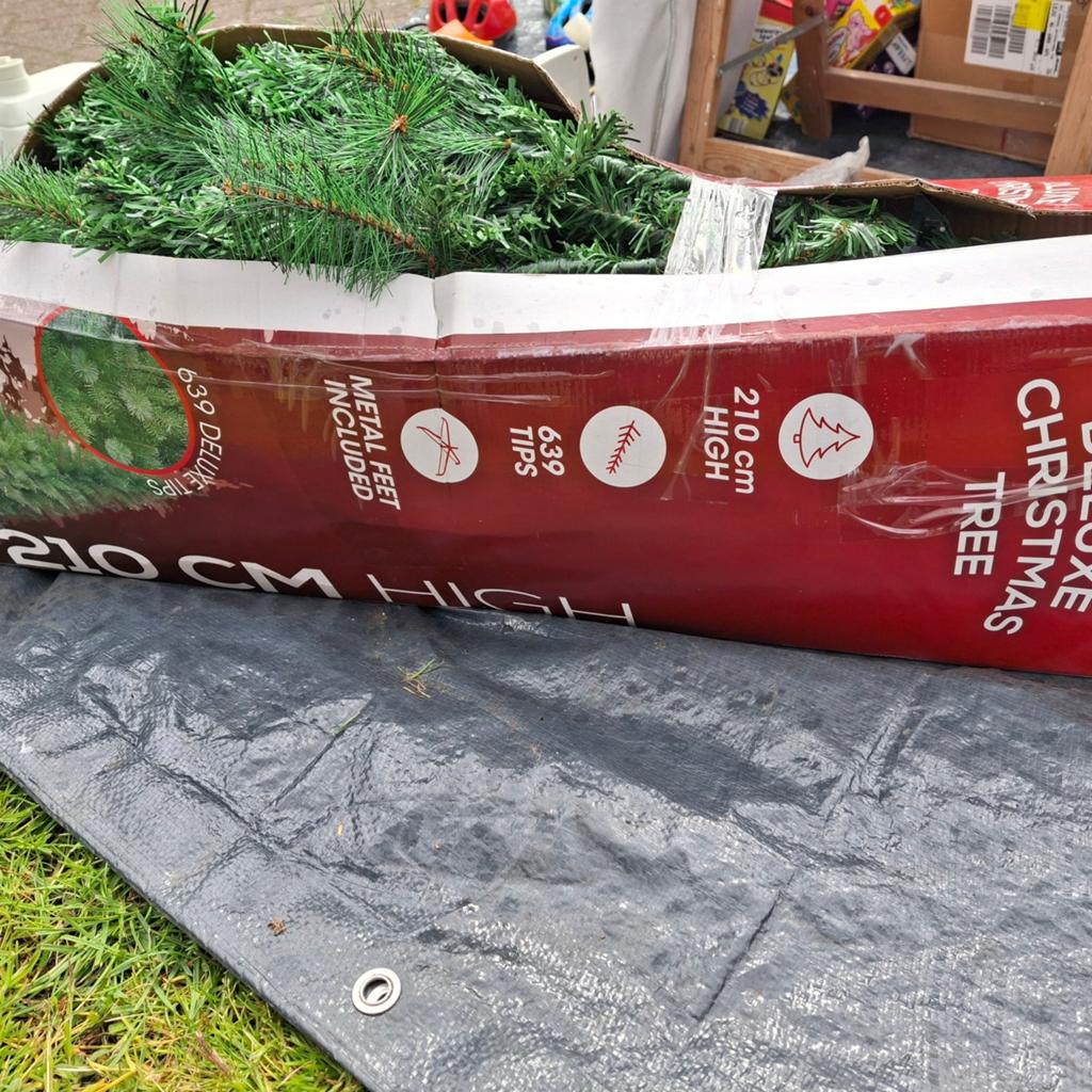 Kunstkerstboom 210 hoog., Ophalen of Verzenden