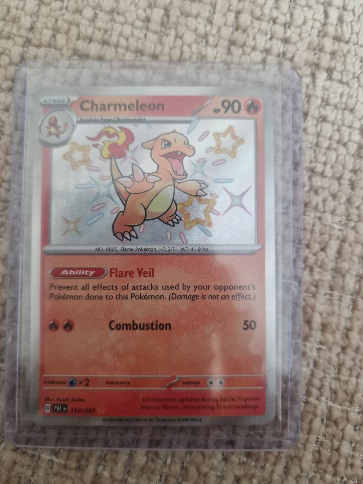 Pokémon Kaart Charmeleon 110/091 Shiny Vault, Ophalen, Zo goed als nieuw, Losse kaart, Foil