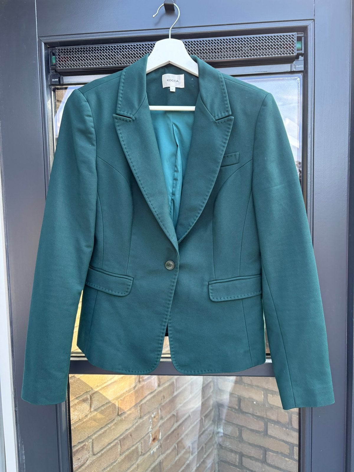 ZGAN groene blazer van Kocca maat L, Ophalen of Verzenden, Zo goed als nieuw, Groen