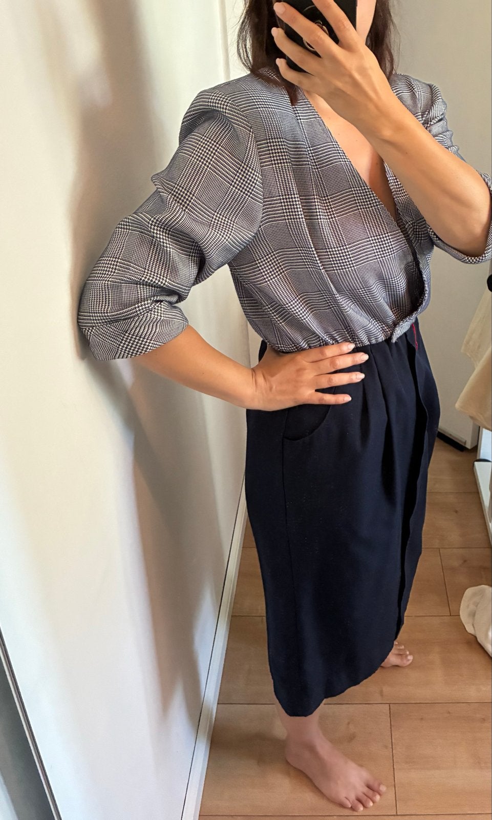 Franse jurk maat M, Kleding | Dames, Ophalen of Verzenden, Gedragen, Maat 38/40 (M), Blauw
