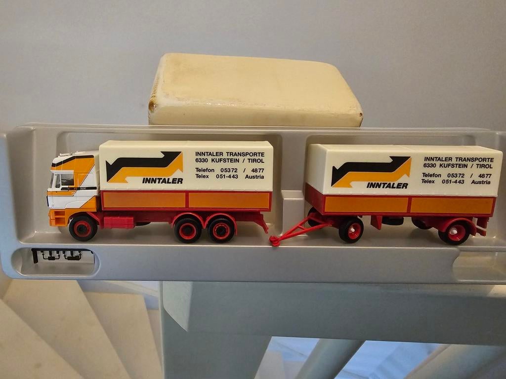 Herpa DAF 3600 space cab Inntaler Kufstein Tirol Oostenrijk, Ophalen of Verzenden, Zo goed als nieuw, Bus of Vrachtwagen, Herpa