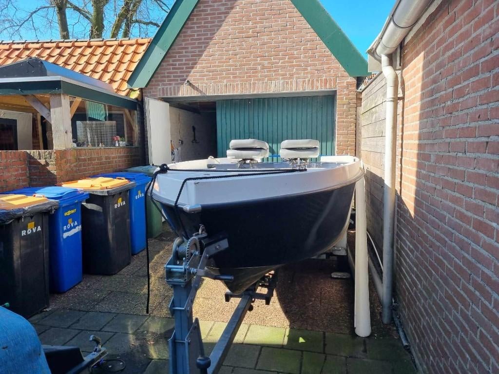 Leuke boot, Watersport en Boten, Vis- en Consoleboten, Ophalen, 8 pk, Gebruikt, 4 m