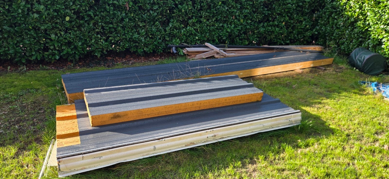 reststukken sandwichpanelen gratis op te halen, Ophalen, Gebruikt, Hardschuim (Pir), 15 m² of meer