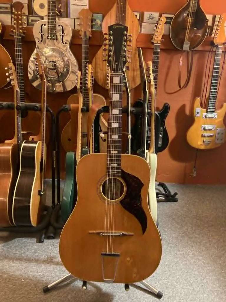 Egmond akoestische gitaar 12 snarig jaren 60 / 70, Ophalen, Gebruikt, Klassieke of Spaanse gitaar, 12-snarig