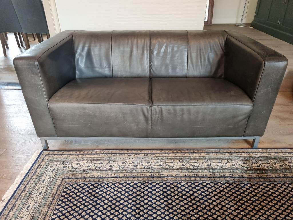Leren 2 zits bank van Machalke, Ophalen, Gebruikt, 150 tot 200 cm, Tweepersoons
