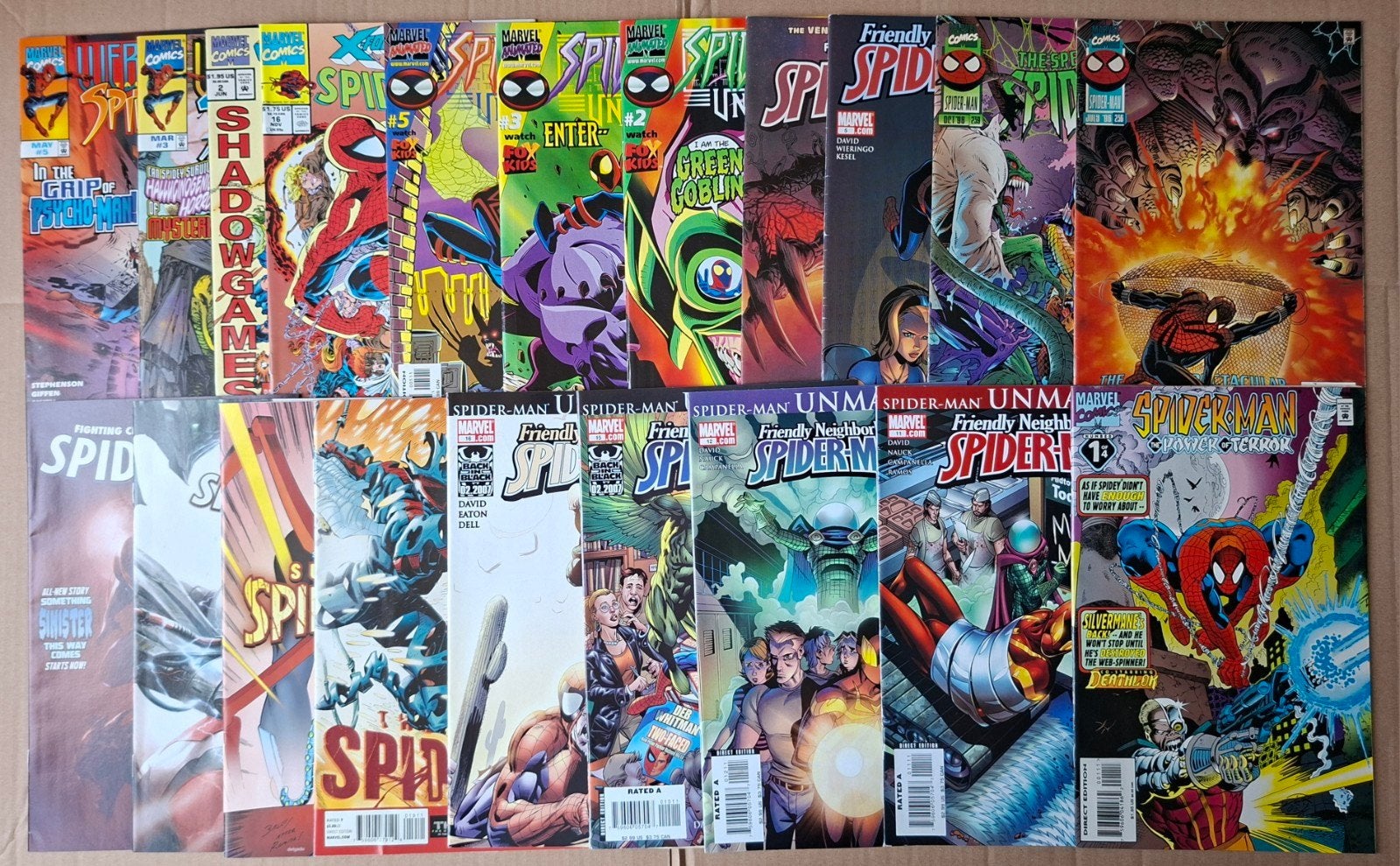 US SPIDER-MAN COMICS. NIEUWSTAAT. UITZOEKEN 2.50 EURO PER ST, Meerdere comics, Ophalen of Verzenden, Zo goed als nieuw, Amerika