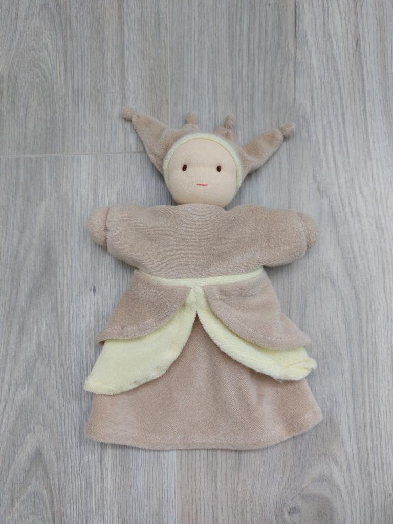 Knuffel handpop Peppa pop prinses tut meisje bruin K9819, Ophalen of Verzenden, Zo goed als nieuw, Overige typen