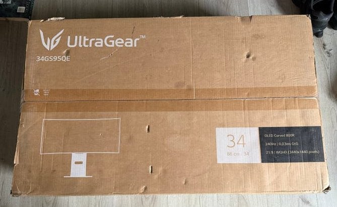 LG UltraGear 34GS95QE OLED Curved Gaming Monitor 240Hz, Gaming, Curved, Nieuw, Overige typen