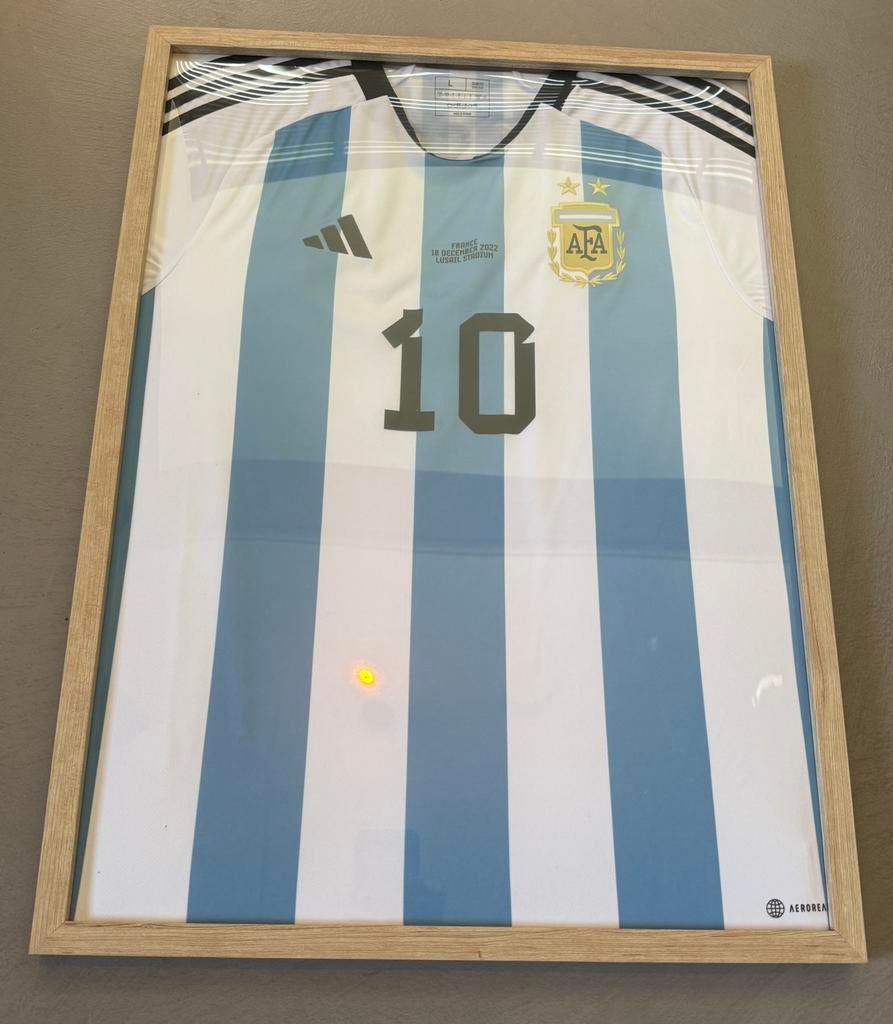 Argentinië WK 2022 finale Messi shirt ingelijst, Verzamelen, Sportartikelen en Voetbal, Ophalen of Verzenden, Nieuw, Buitenlandse clubs