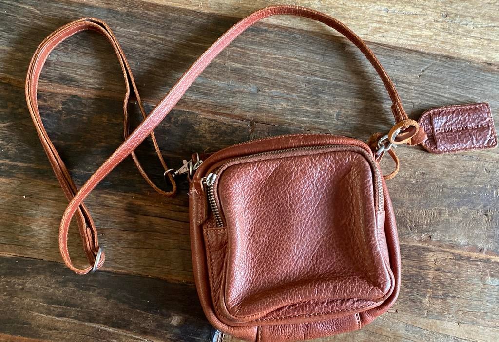 Cowboysbag crossbody tasje, Overige merken, Bruin, Ophalen of Verzenden, Zo goed als nieuw