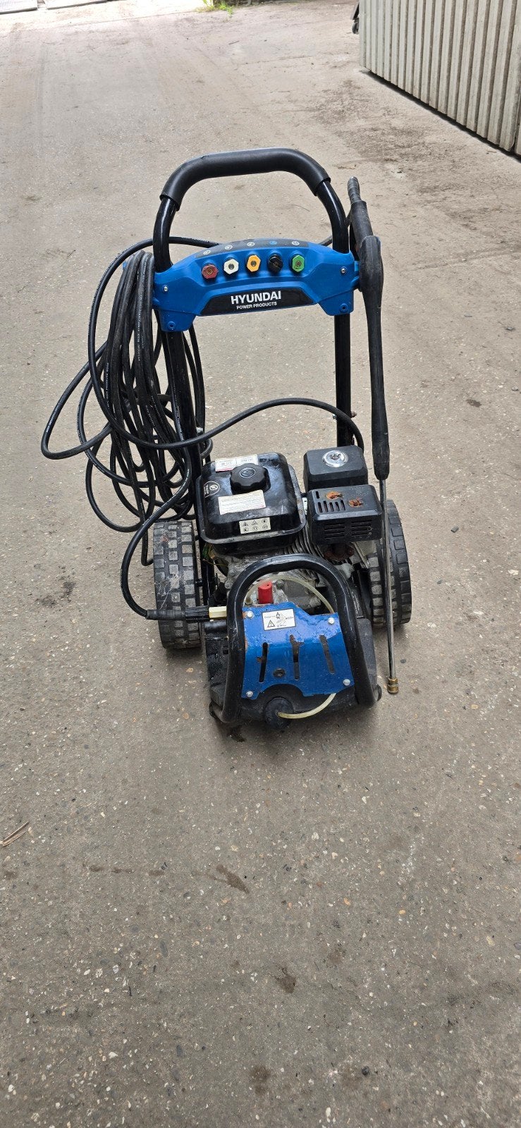 Hyundai Hogedrukspuit 7.0 HP Benzine - Goed Werkend, Tuin en Terras, Hogedrukreinigers, Ophalen of Verzenden, Gebruikt, Benzine