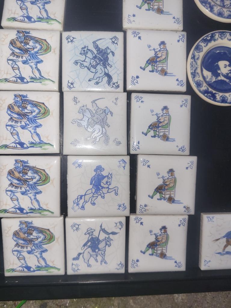 90 Delfts Blauw Tegeltjes, Ophalen of Verzenden